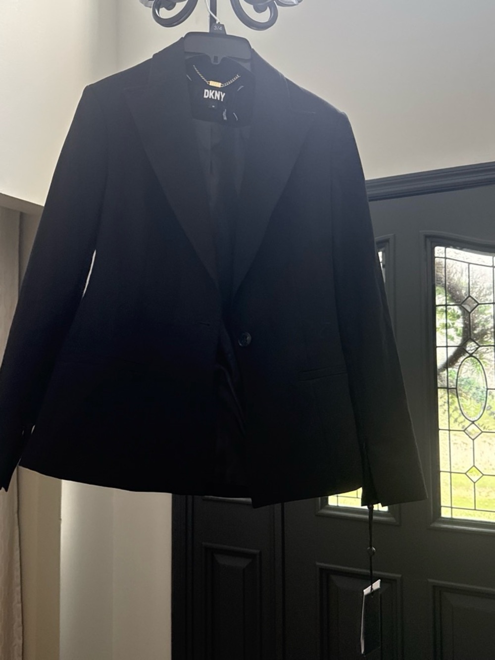 DKNY Women’s Black Single-Button Blazer